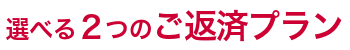 選べる2つのご返済プラン