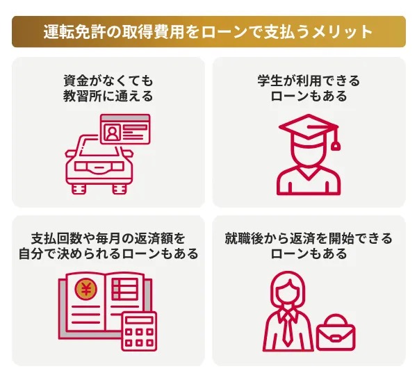 自動車免許の取得費用をローンで支払うメリット