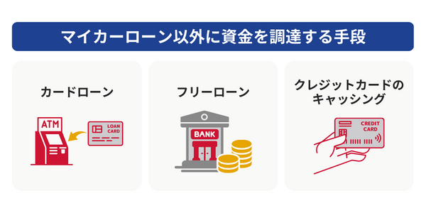 マイカーローン以外に資金を調達する手段